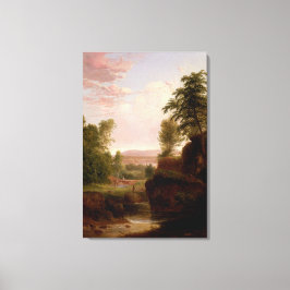Uitzicht naar de Hudson Canvas Afdruk