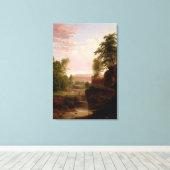 Uitzicht naar de Hudson Canvas Afdruk (Insitu (Houten vloer))