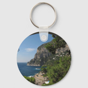 Uitzicht naar de kliffen op het eiland Capri Sleutelhanger