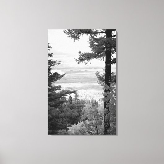 Uitzicht naar het westen vanaf de top van Sandia,  Canvas Afdruk (Voorkant)