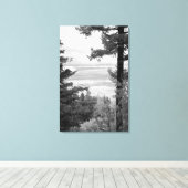 Uitzicht naar het westen vanaf de top van Sandia,  Canvas Afdruk (Insitu (Houten vloer))
