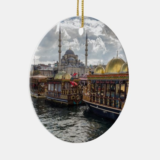 Uitzicht naar Istanbul (Turkije) Keramisch Ornament (Rechts)