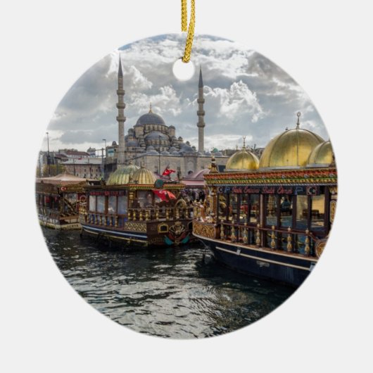 Uitzicht naar Istanbul (Turkije) Keramisch Ornament (Voorkant)