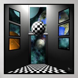 Uitzicht naar surrealisme poster