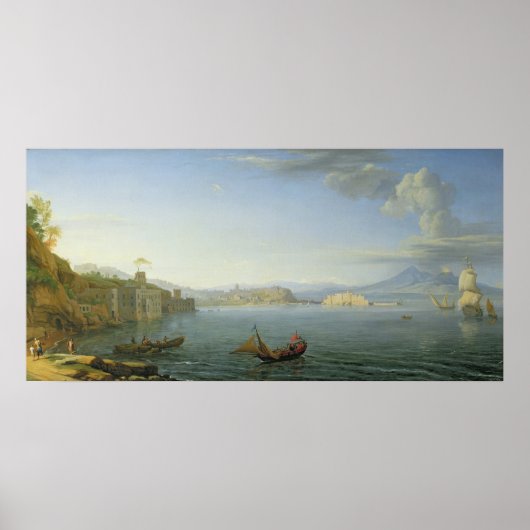 Uitzicht Napels, 1750 Poster (Voorkant)