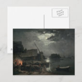 Uitzicht Napels in Moonlight, 1829 Briefkaart (Voorkant / Achterkant)
