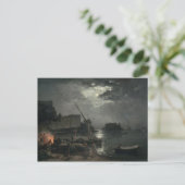 Uitzicht Napels in Moonlight, 1829 Briefkaart (Staand voorkant)