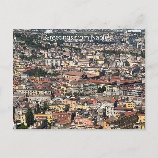Uitzicht Napels, Italië Briefkaart (Voorkant)