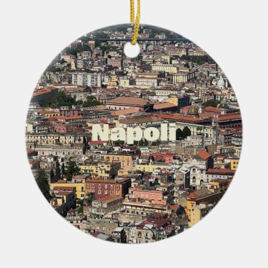 Uitzicht Napels, Italië Keramisch Ornament (Voorkant)