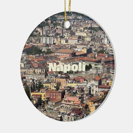 Uitzicht Napels, Italië Keramisch Ornament (Links)