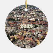 Uitzicht Napels, Italië Keramisch Ornament (Achterkant)