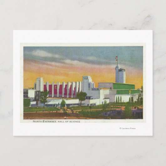 Uitzicht Noord-Intrance, Wetenschapszaal Briefkaart (Voorkant)