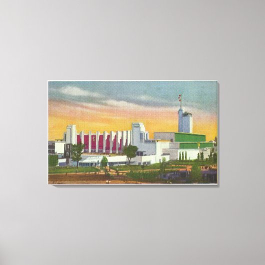 Uitzicht Noord-Intrance, Wetenschapszaal Canvas Afdruk (Voorkant)