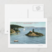 Uitzicht Noordzee-drijvende beug, punt grijs Briefkaart (Voorkant / Achterkant)