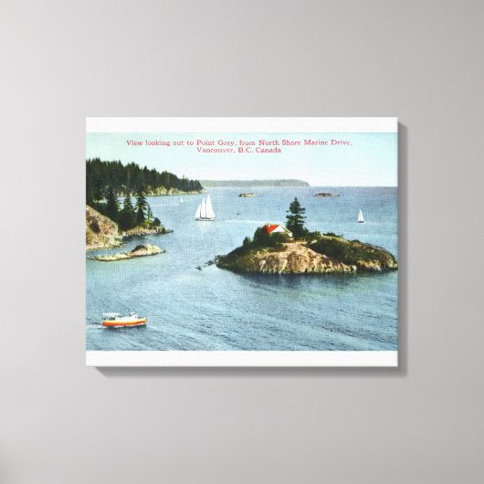 Uitzicht Noordzee-drijvende beug, punt grijs Canvas Afdruk (Voorkant)