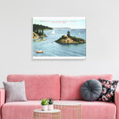 Uitzicht Noordzee-drijvende beug, punt grijs Canvas Afdruk (Insitu (Woonkamer))