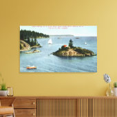 Uitzicht Noordzee-drijvende beug, punt grijs Canvas Afdruk (Insitu (Woonkamer))