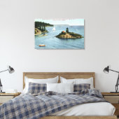 Uitzicht Noordzee-drijvende beug, punt grijs Canvas Afdruk (Insitu (Slaapkamer))
