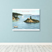 Uitzicht Noordzee-drijvende beug, punt grijs Canvas Afdruk (Insitu (Houten vloer))