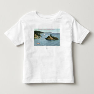Uitzicht Noordzee-drijvende beug, punt grijs Kinder Shirts