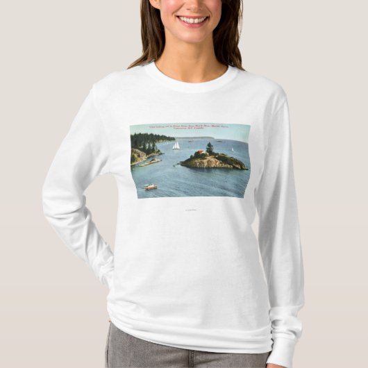 Uitzicht Noordzee-drijvende beug, punt grijs T-shirt (Voorkant)