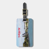 Uitzicht Notre Dame de Paris van Pont d'Austerlitz Bagagelabel (Voorkant verticaal)