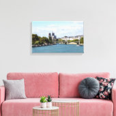 Uitzicht Notre Dame de Paris van Pont d'Austerlitz Canvas Afdruk (Insitu (Woonkamer))