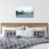 Uitzicht Notre Dame de Paris van Pont d'Austerlitz Canvas Afdruk (Insitu (Slaapkamer))