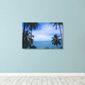 Uitzicht oceaanhorizon vanaf het land canvas afdruk (Insitu (Houten vloer))