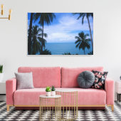 Uitzicht oceaanhorizon vanaf het land canvas afdruk (Insitu (Woonkamer))