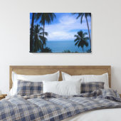 Uitzicht oceaanhorizon vanaf het land canvas afdruk (Insitu (Slaapkamer))