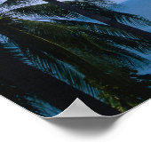 Uitzicht oceaanhorizon vanaf het land poster (Hoek)