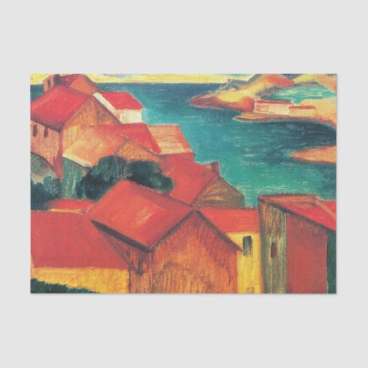 Uitzicht of a Bay beroemd gemaakt door Else Berg Tissuepapier (Voorkant)