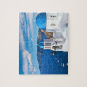 Uitzicht Oia Santorini Griekenland Legpuzzel (Verticaal)