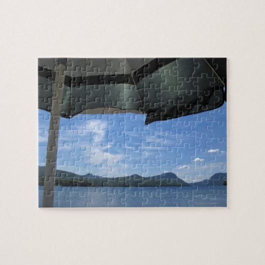 Uitzicht onder paraplu legpuzzel (Horizontaal)
