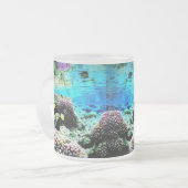 Uitzicht onder water matglas koffiemok (Voorkant links)