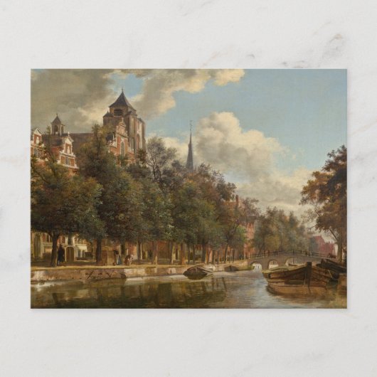 Uitzicht onderaan een Nederlands Kanaal Briefkaart (Voorkant)