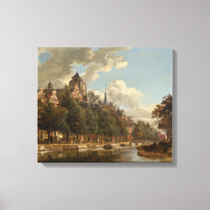 Uitzicht onderaan een Nederlands Kanaal Canvas Afdruk