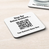 Uitzicht online brochure via QR-code Bier Onderzetter (Linkerzijde)
