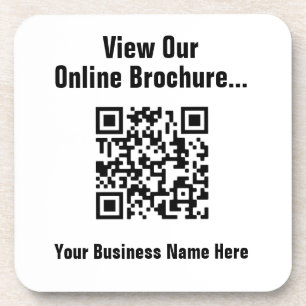 Uitzicht online brochure via QR-code Bier Onderzetter