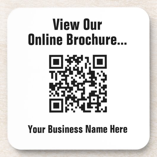 Uitzicht online brochure via QR-code Bier Onderzetter (Voorkant)