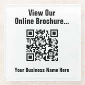 Uitzicht online brochure via QR-code Glazen Onderzetter (Voorkant)