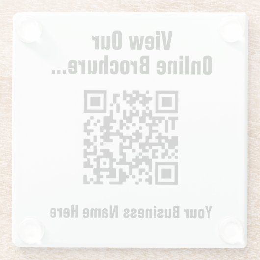 Uitzicht online brochure via QR-code Glazen Onderzetter (Achterkant)