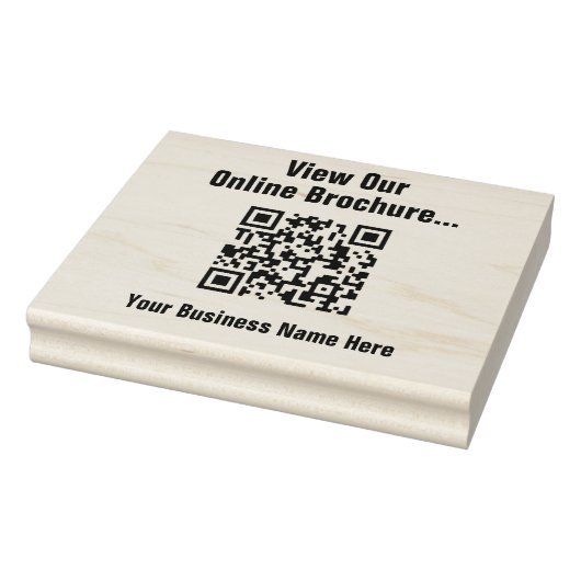 Uitzicht Online Brochure via QR Code Rubber Stamp Rubberstempel (Stempel)