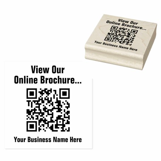 Uitzicht online brochure via QR-code Rubberstempel