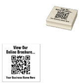 Uitzicht online brochure via QR-code Rubberstempel (Gestempeld)