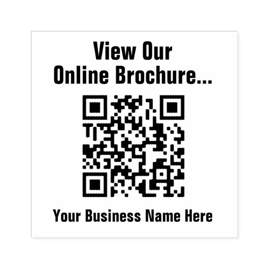 Uitzicht online brochure via QR-code Rubberstempel (Afrduk)