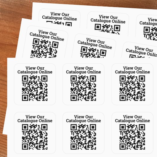 Uitzicht onze catalogus online QR code ontwerp gro Vierkante Sticker