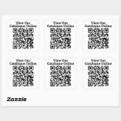 Uitzicht onze catalogus online QR code ontwerp gro Vierkante Sticker (Vel)