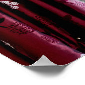 Uitzicht op akkerbouwland en blauwe luiken poster (Hoek)